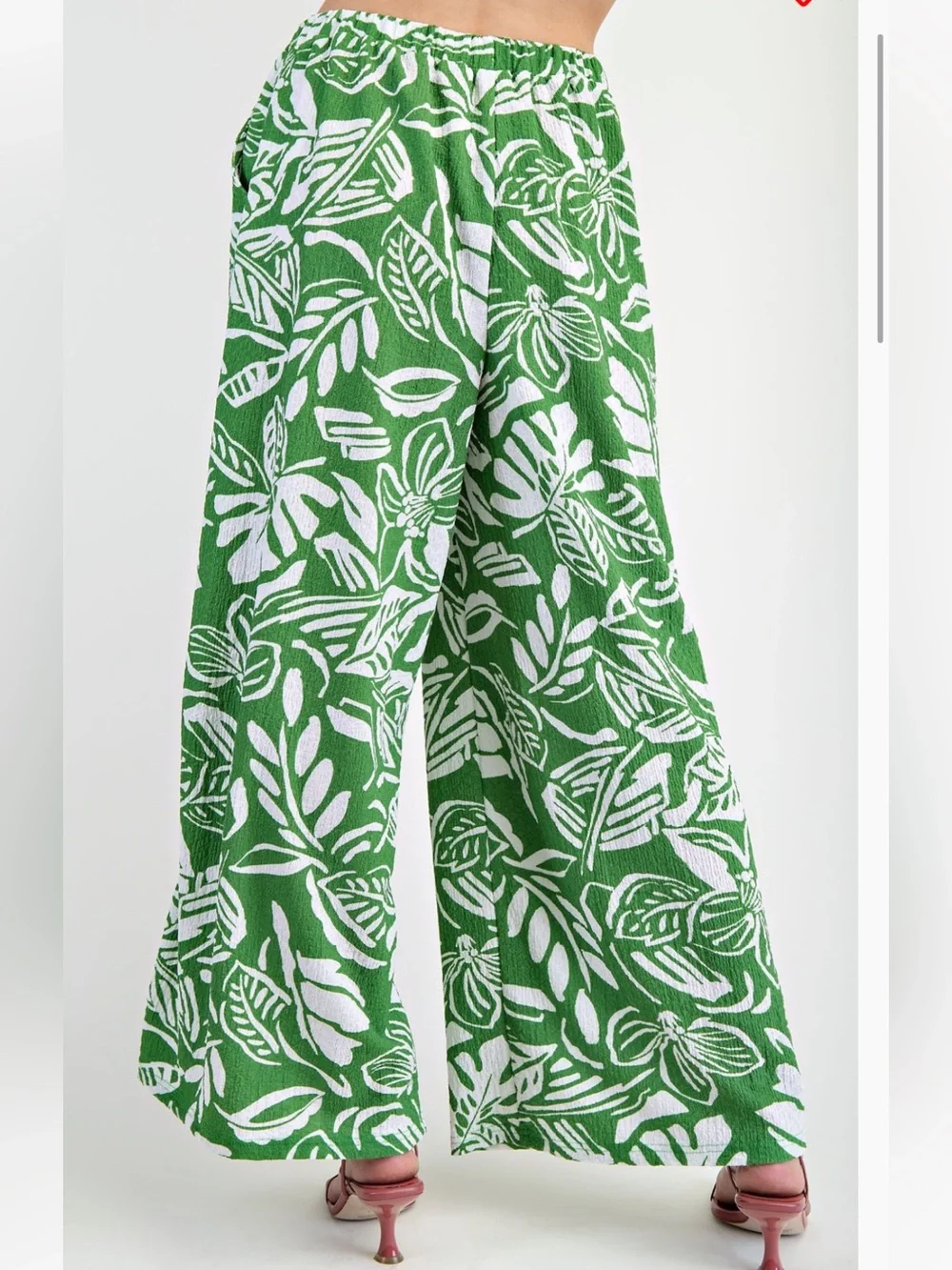 ES55- Bright Breathable Knit Floral Wide-Leg SET - Picture 6 of 6